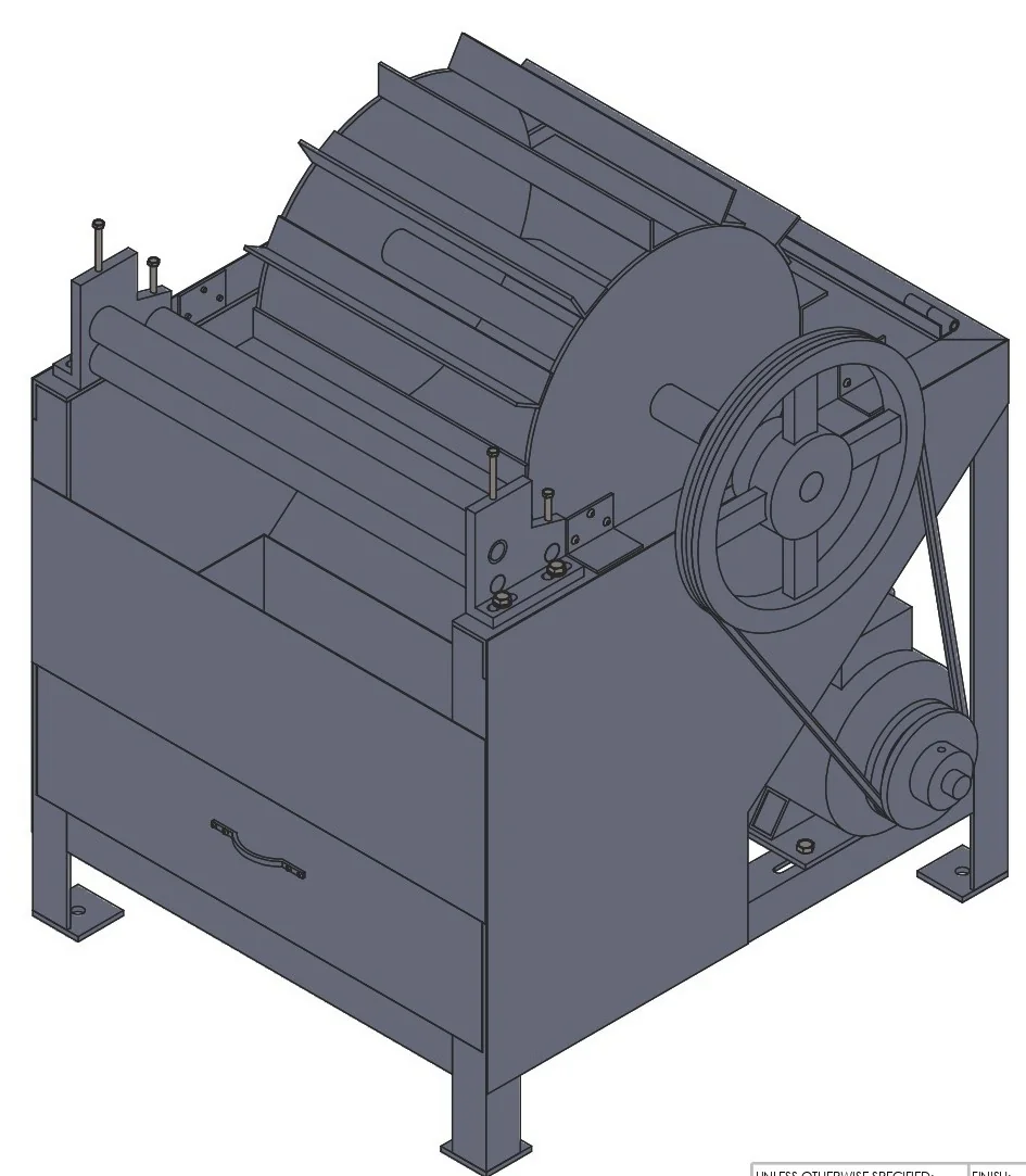 Main assembly opened